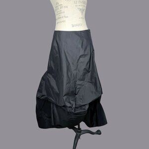 Vintage Y2K Flores Flores Skirt Medium Black Maxi Lagenlook